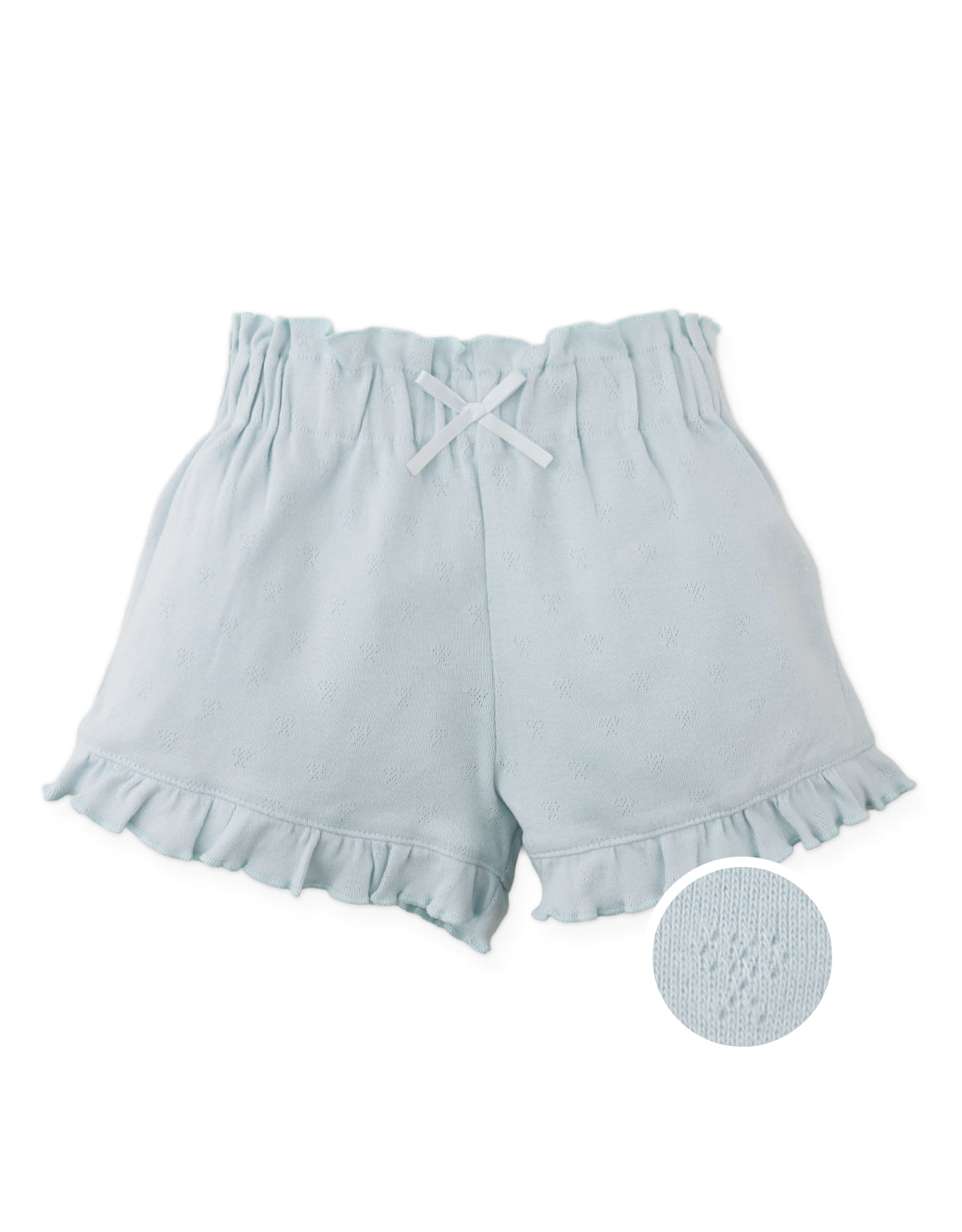 FAYE SHORTS WITH WAISTBAND AND BOW APPLIQUE