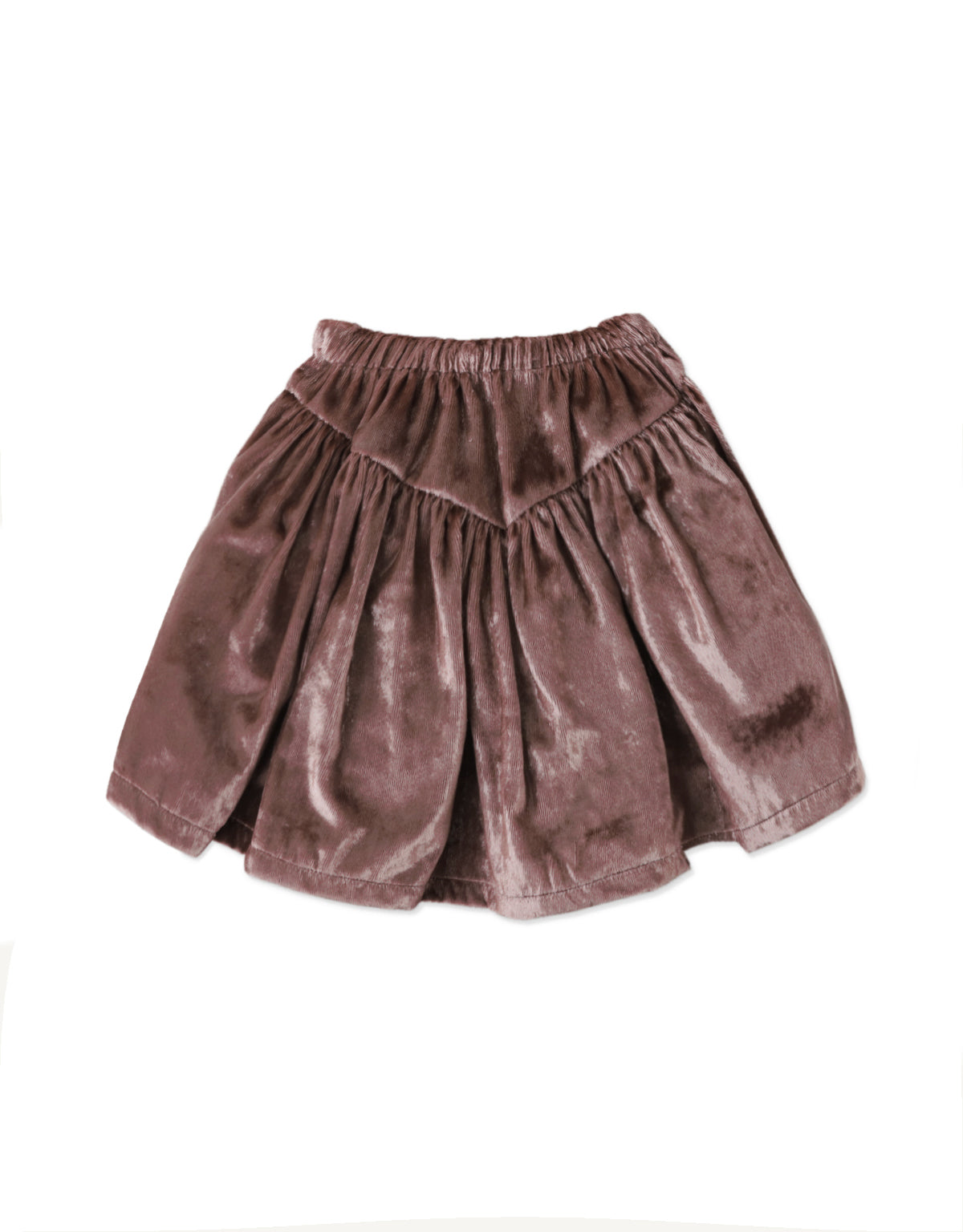 GIRLS LUREX VELVET PULL ON SKIRT WITH YOKE