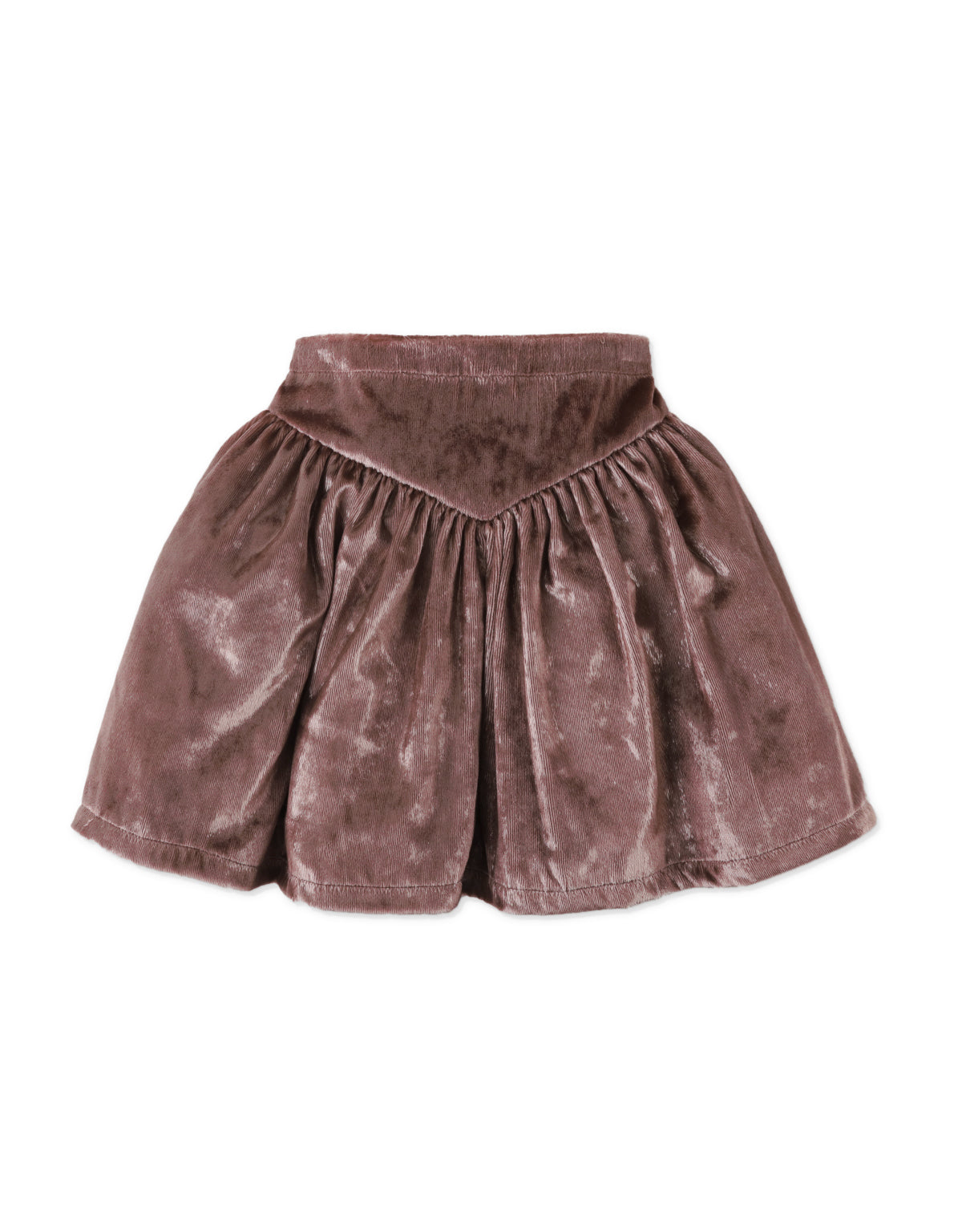 GIRLS LUREX VELVET PULL ON SKIRT WITH YOKE