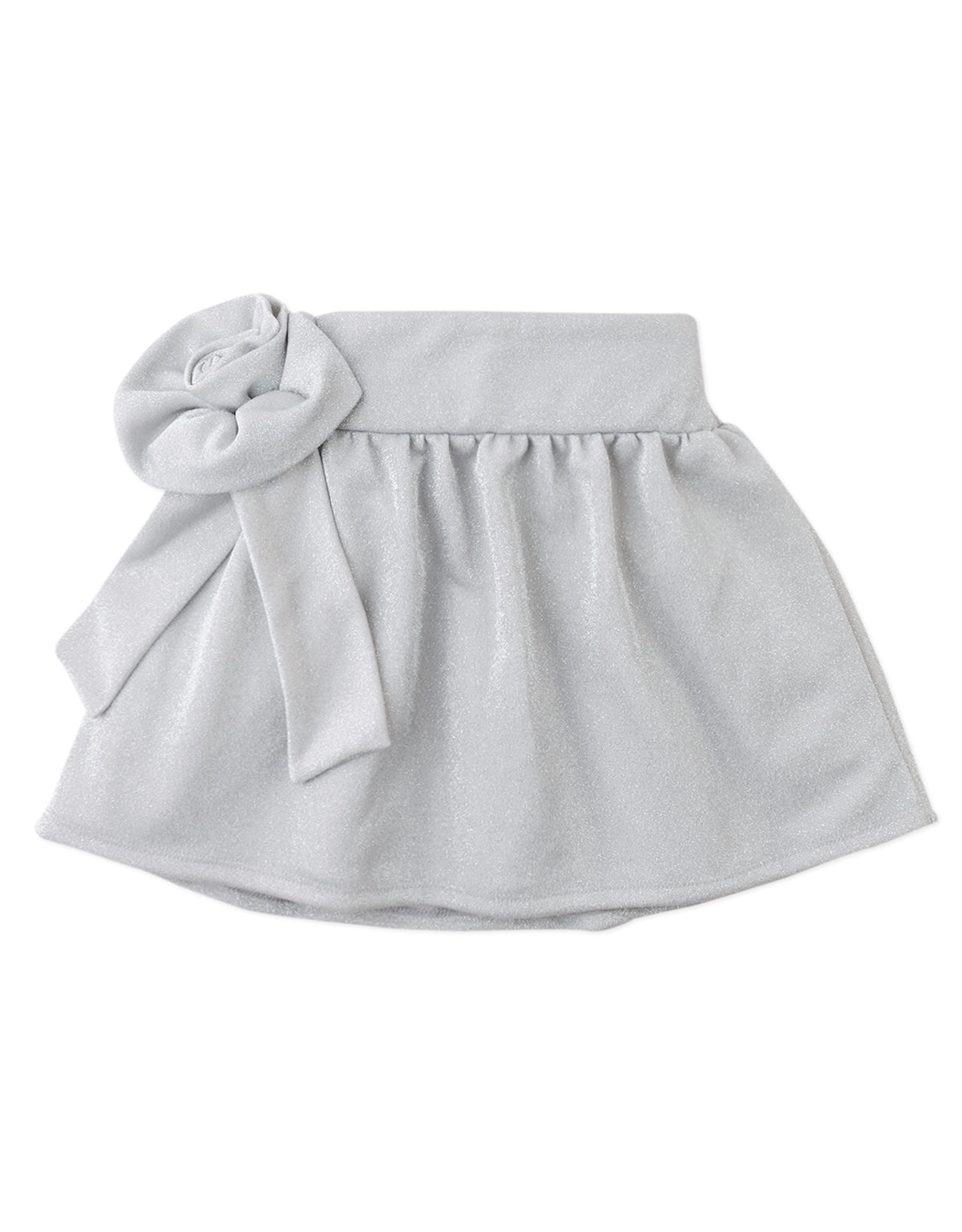 EMILIA SKIRT ARGENT WITH ROSE CORSAGE