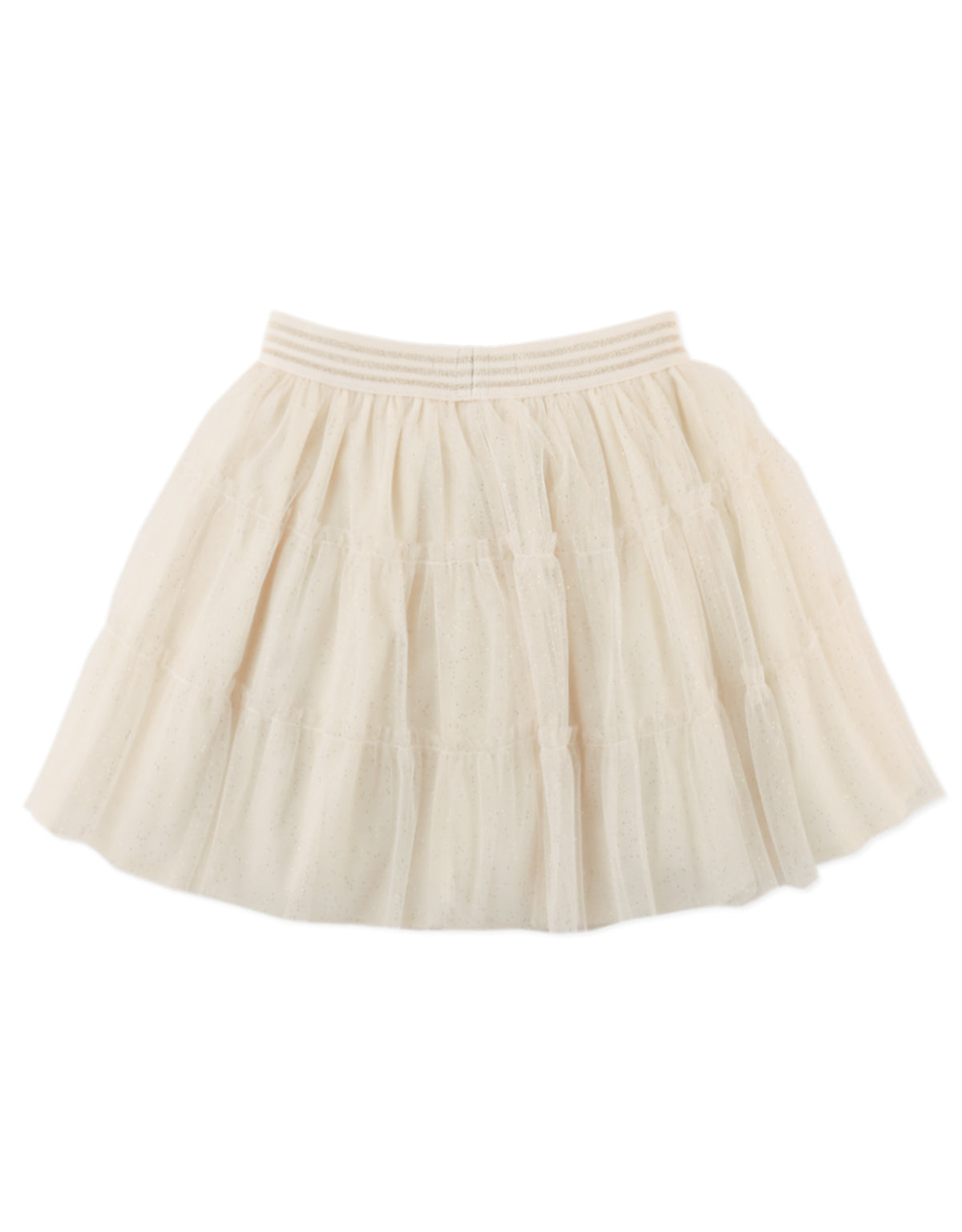 POPPY TIERRED SKIRT SHIMMERY WITH STRIPEY WAISTBAND