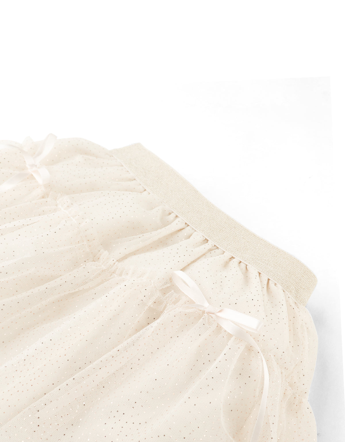 LOUISE SOFT TULLE TIERED SKORTS WITH VELVET BOW TRIMS