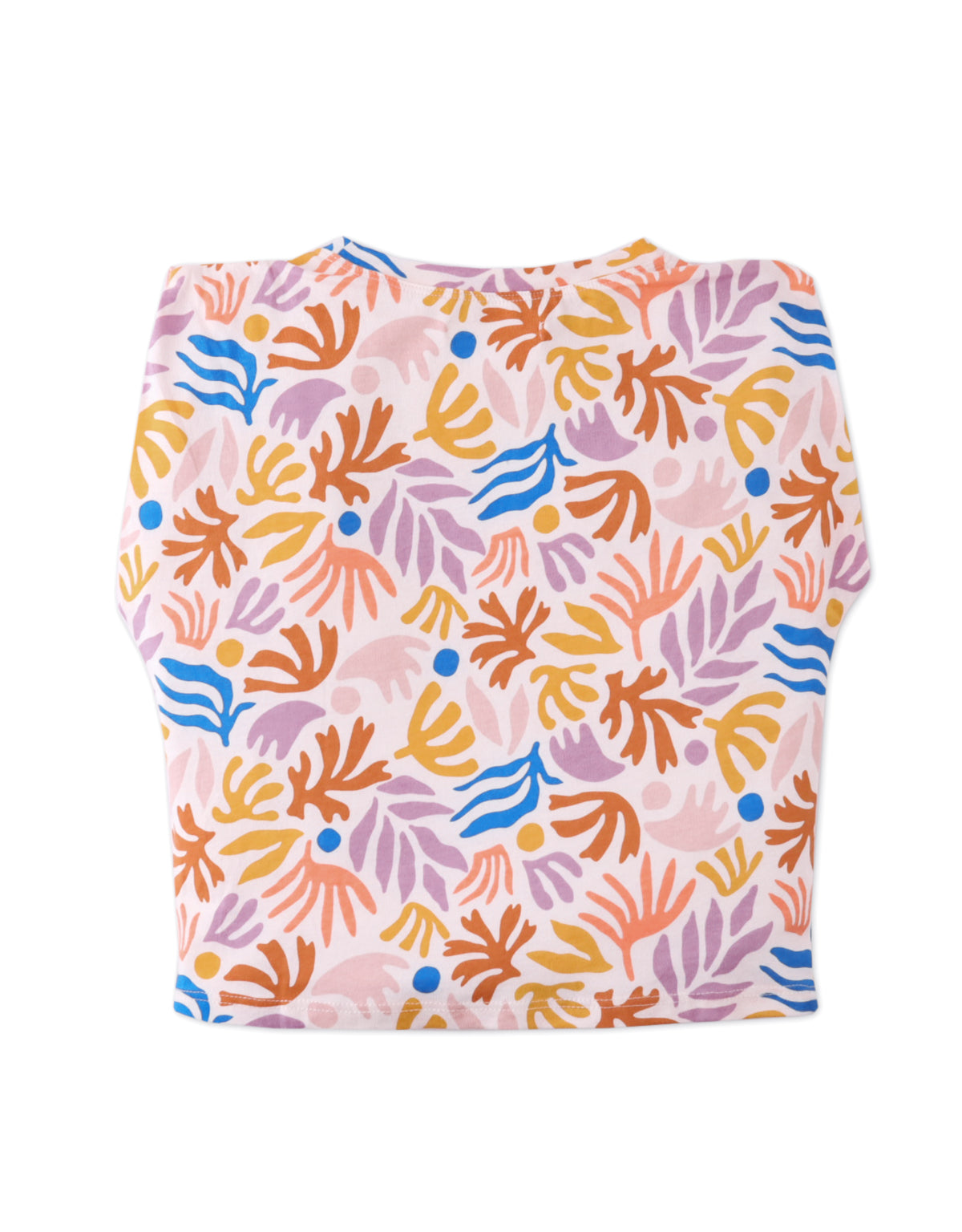 GIRLS LEAF ALL OVER PRINT EXTENDED SLEEVES TEE