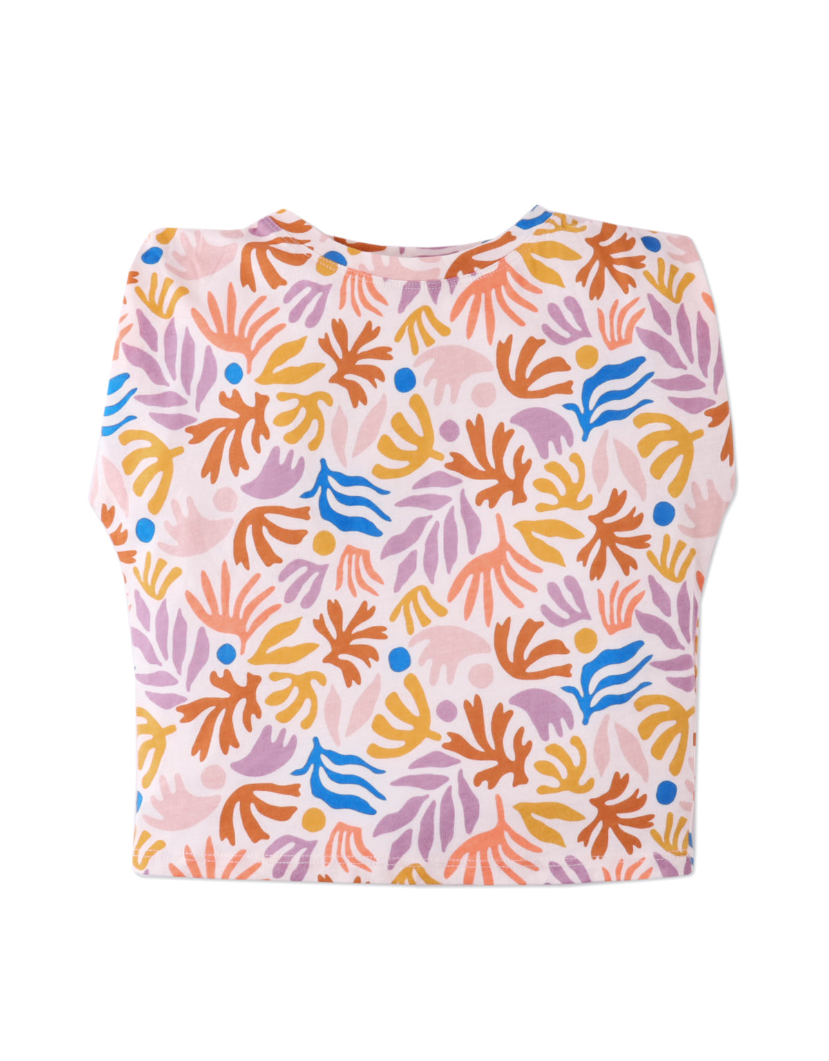 GIRLS LEAF ALL OVER PRINT EXTENDED SLEEVES TEE