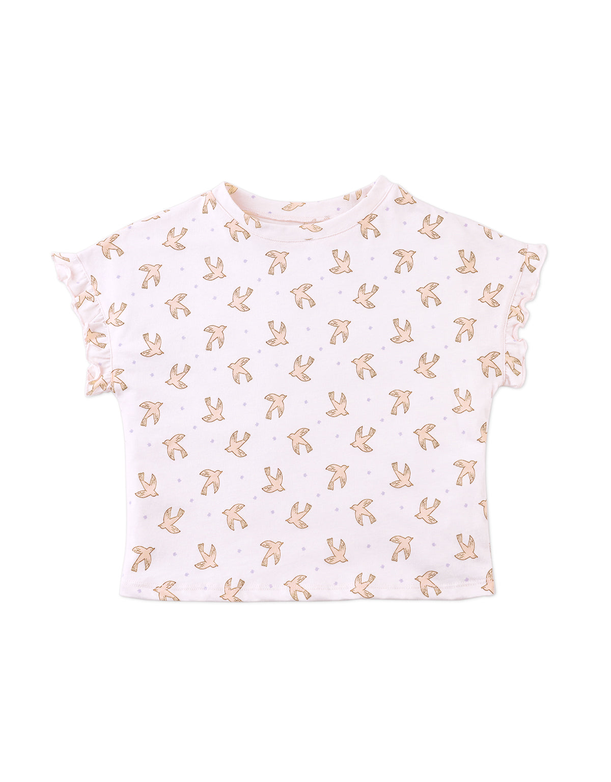 DELPHINE TEE AVIARY WITH RUFFLE SLEEVES