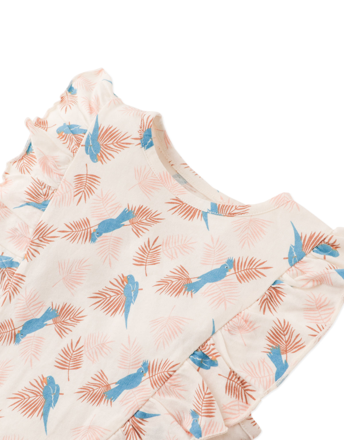 MISSY ALL OVER T-SHIRT WITH RUFFLE SLEEVES