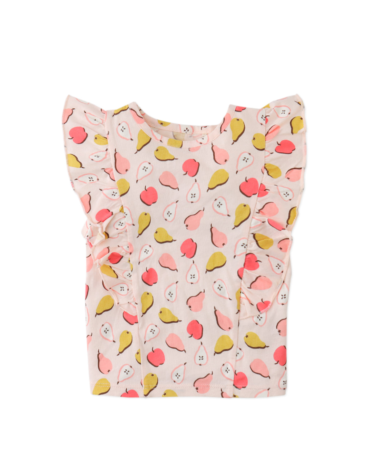 MISSY ALL OVER T-SHIRT WITH RUFFLE SLEEVES