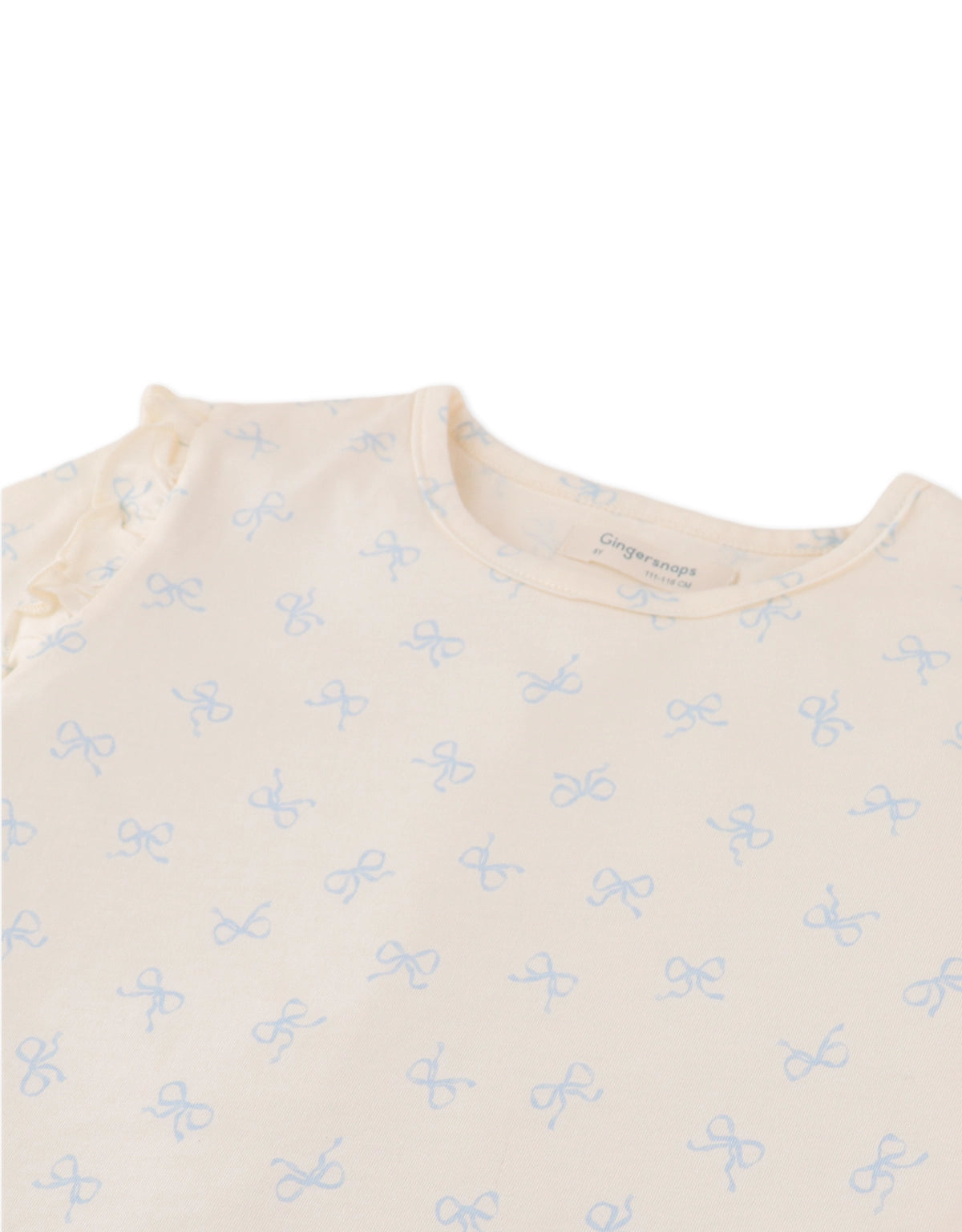 CELINE ALL-OVER PRINT T-SHIRT WITH RUFFLES