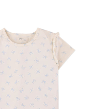 Celine All-Over Print T-Shirt With Ruffles close-up detail