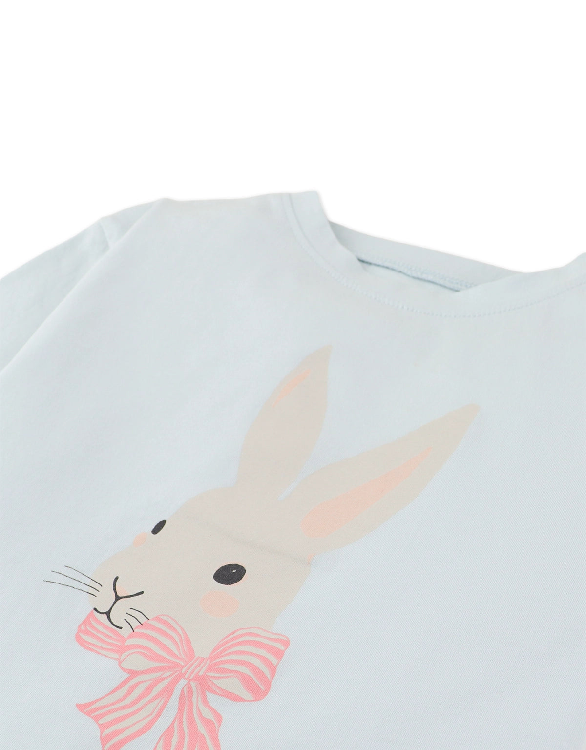 LACY T-SHIRT WITH BUNNY PRINT