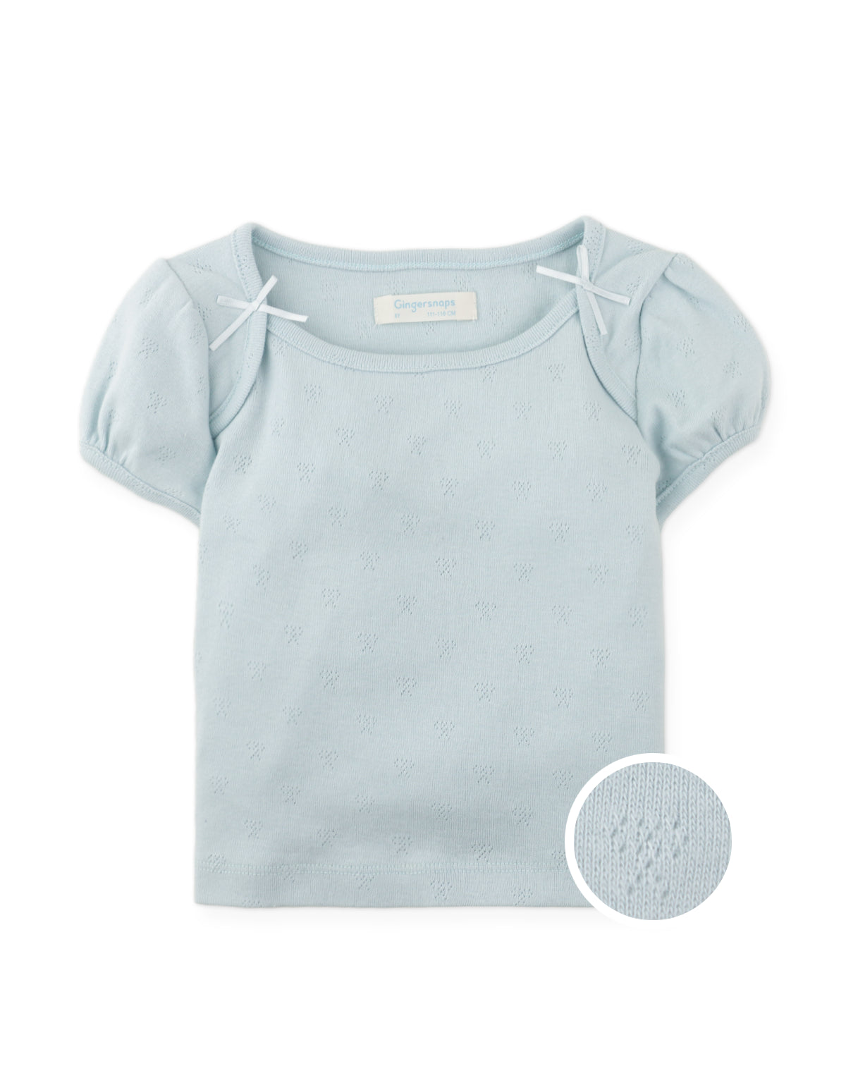 SUZIE CROPPED TOP WITH BOW APPLIQUE