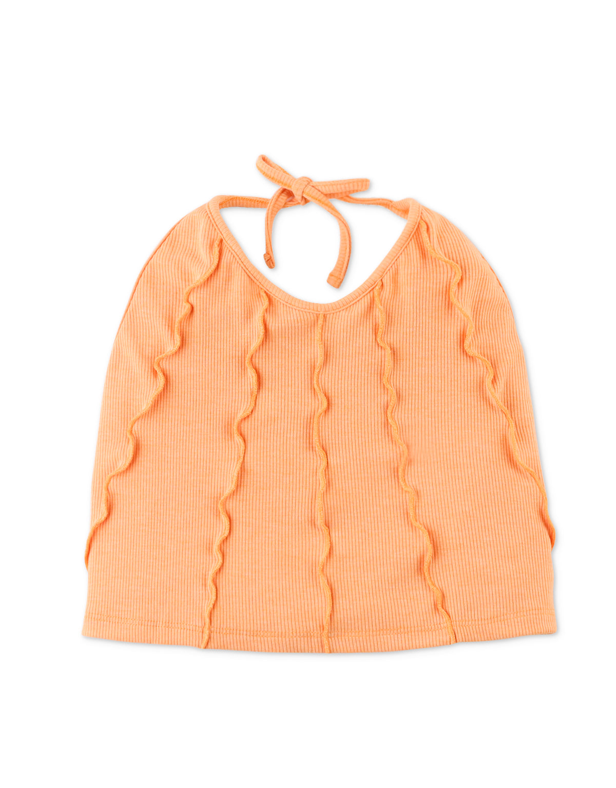 GIRLS RUFFLED RIBBED TANK TOP