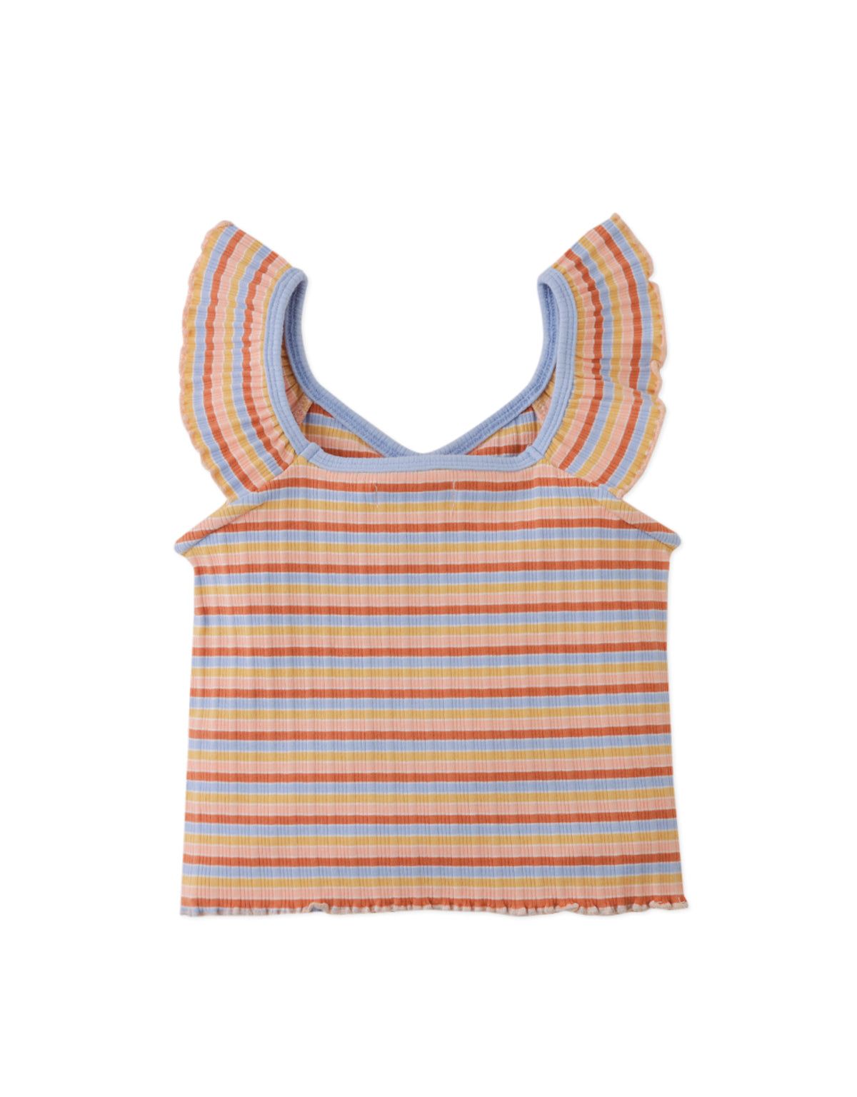 PATTI RIBBED TANK TOP WITH CONTRAST BINDING AND EDGING