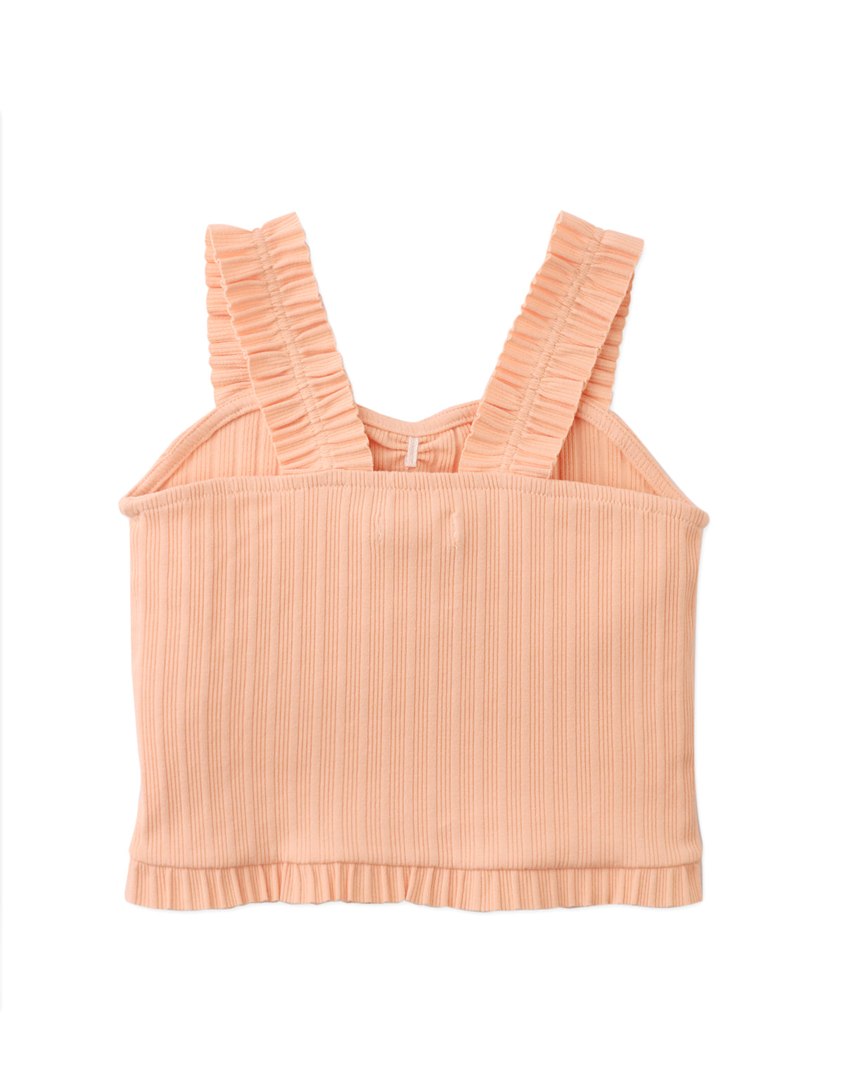 JUNIPER RIBBED PEPLUM TANK TOP WITH RUFFLE STRAPS