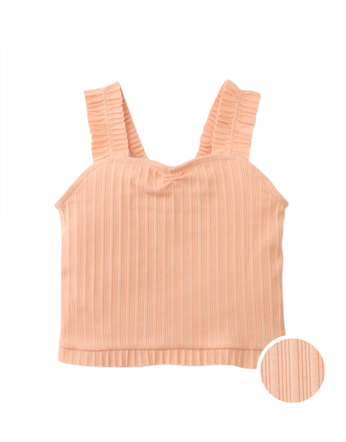 JUNIPER RIBBED PEPLUM TANK TOP WITH RUFFLE STRAPS