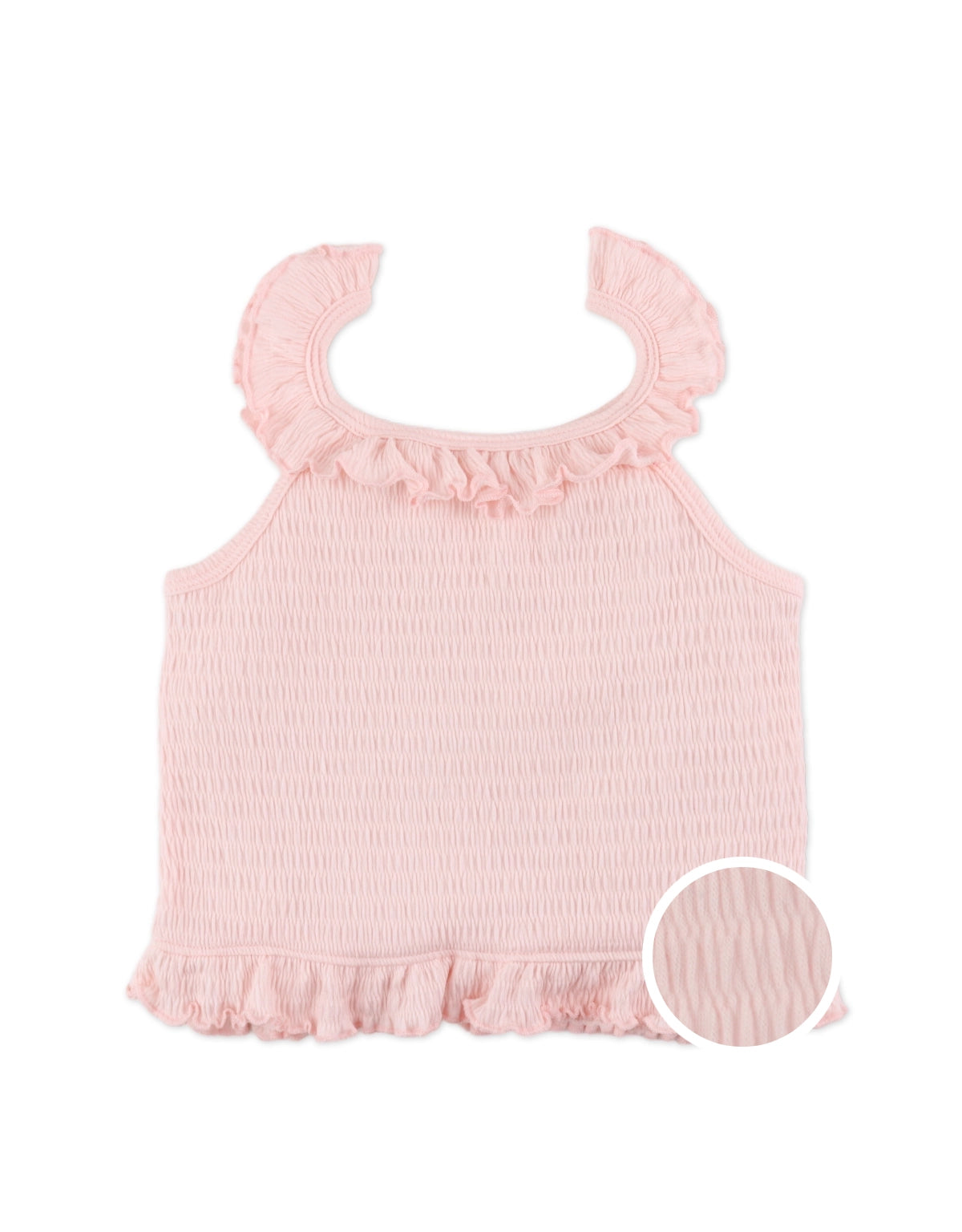 TERESA SMOCKED TOP WITH RUFFLES