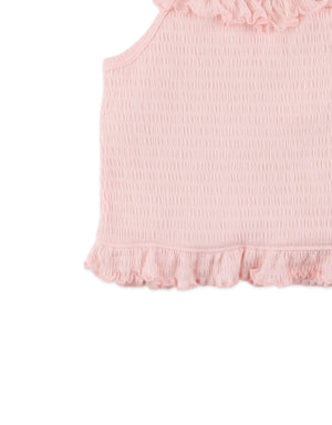 Teresa Smocked Top With Ruffles style detail
