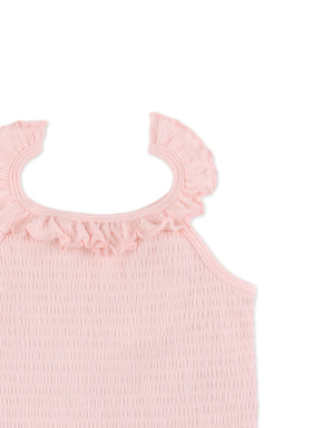 Teresa Smocked Top With Ruffles close-up detail