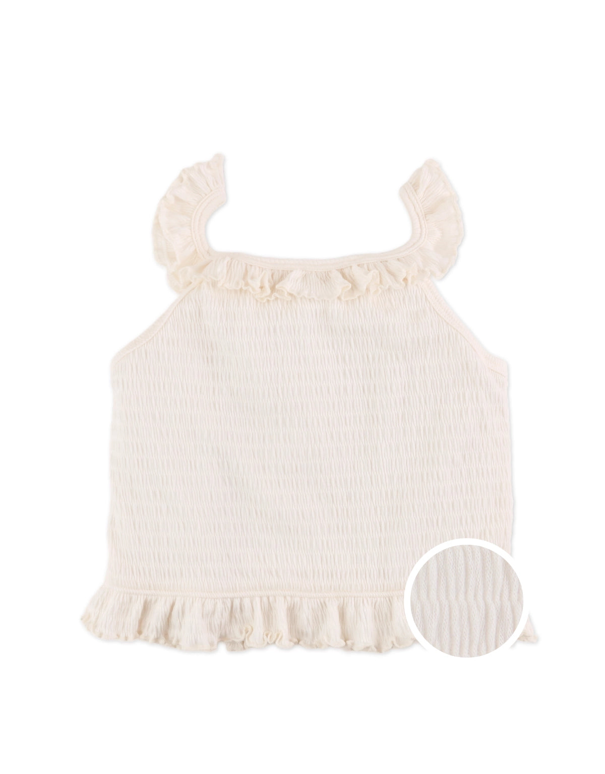 TERESA SMOCKED TOP WITH RUFFLES