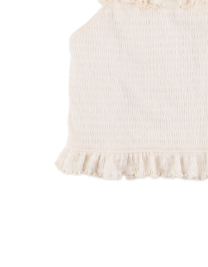 Teresa Smocked Top With Ruffles style detail