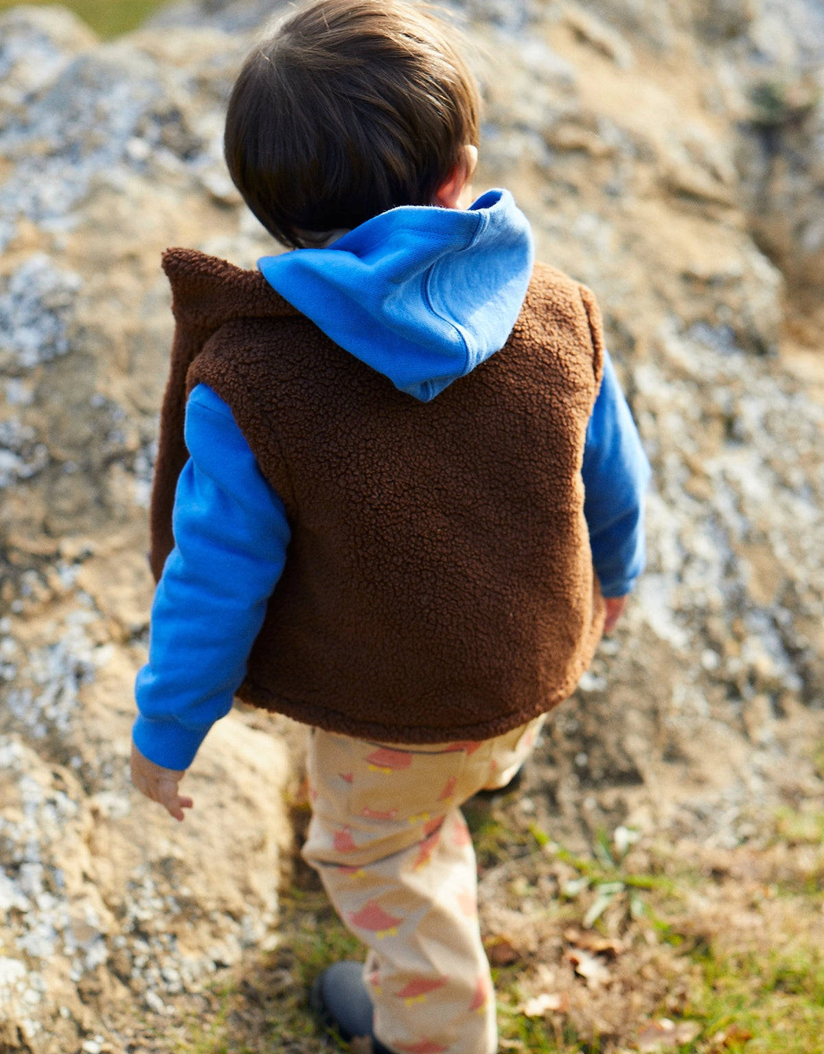BABY BOYS REVERSIBLE SHERPA GILET