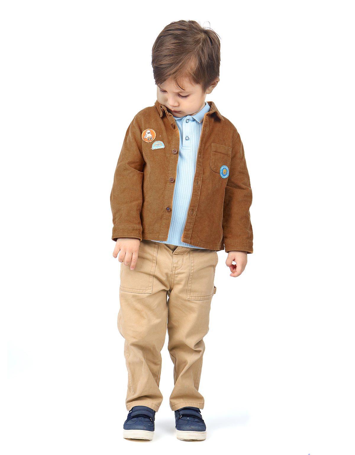 BABY BOYS LONG SLEEVES OVERSHIRT WITH PATCHES