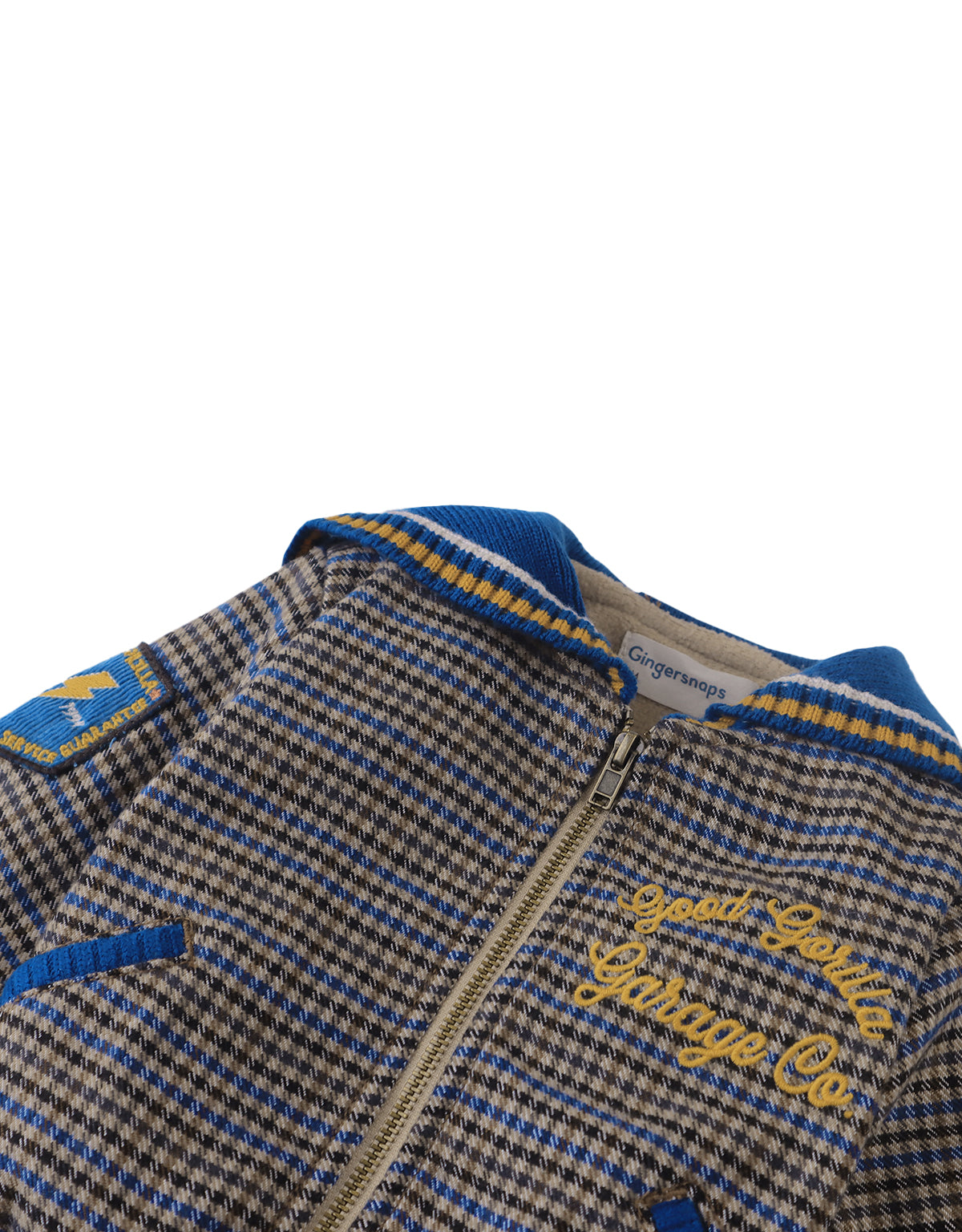 BABY FRED SAILORJACKET SNYDER KNITTED YARN COLLAR, EMBROIDERED PATCHES, & DIRECT EMBROIDERY