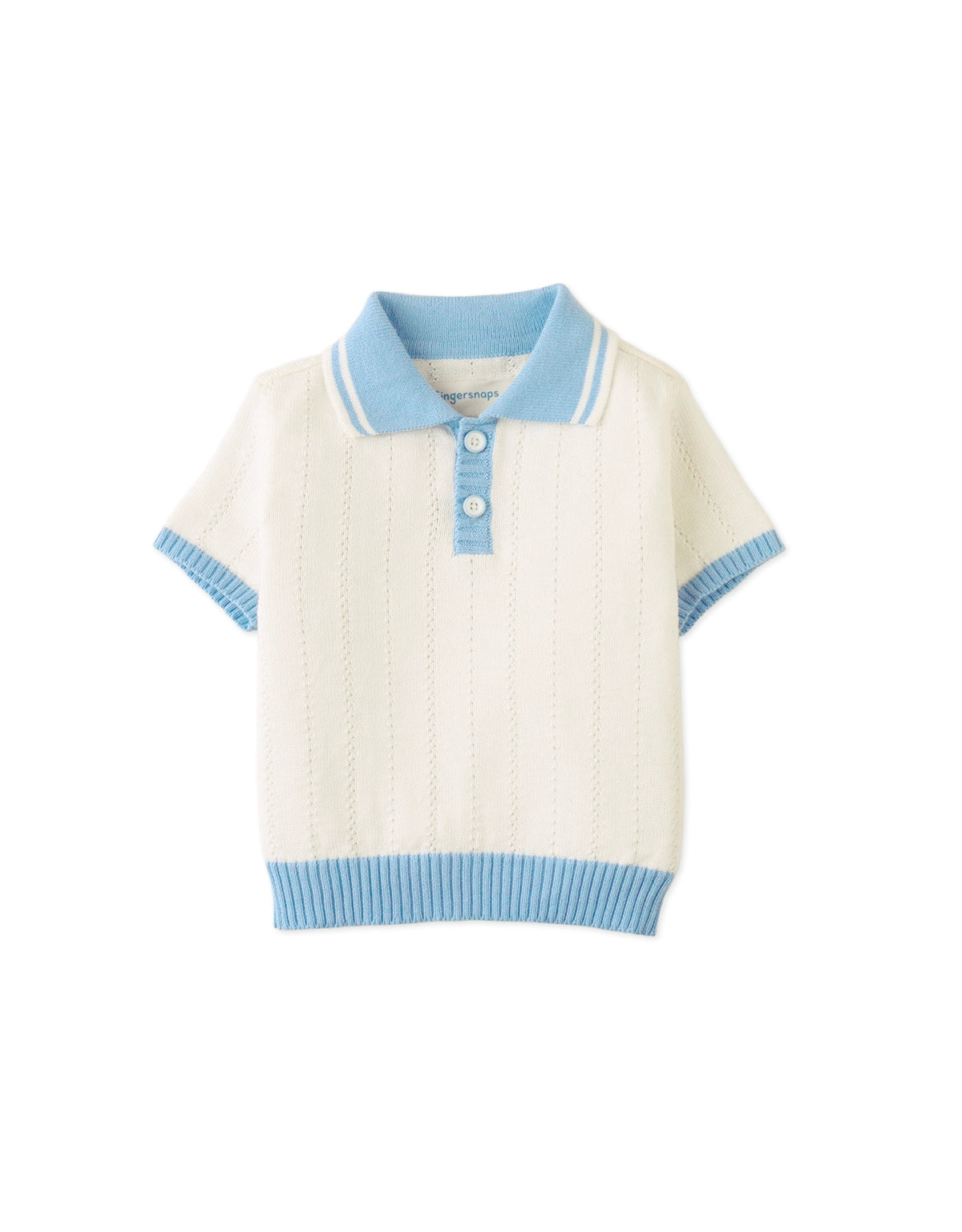 BABY LUCIAN POLO SHIRT WITH CONTRAST COLLAR, CUFFS, PLACKET, AND HEM