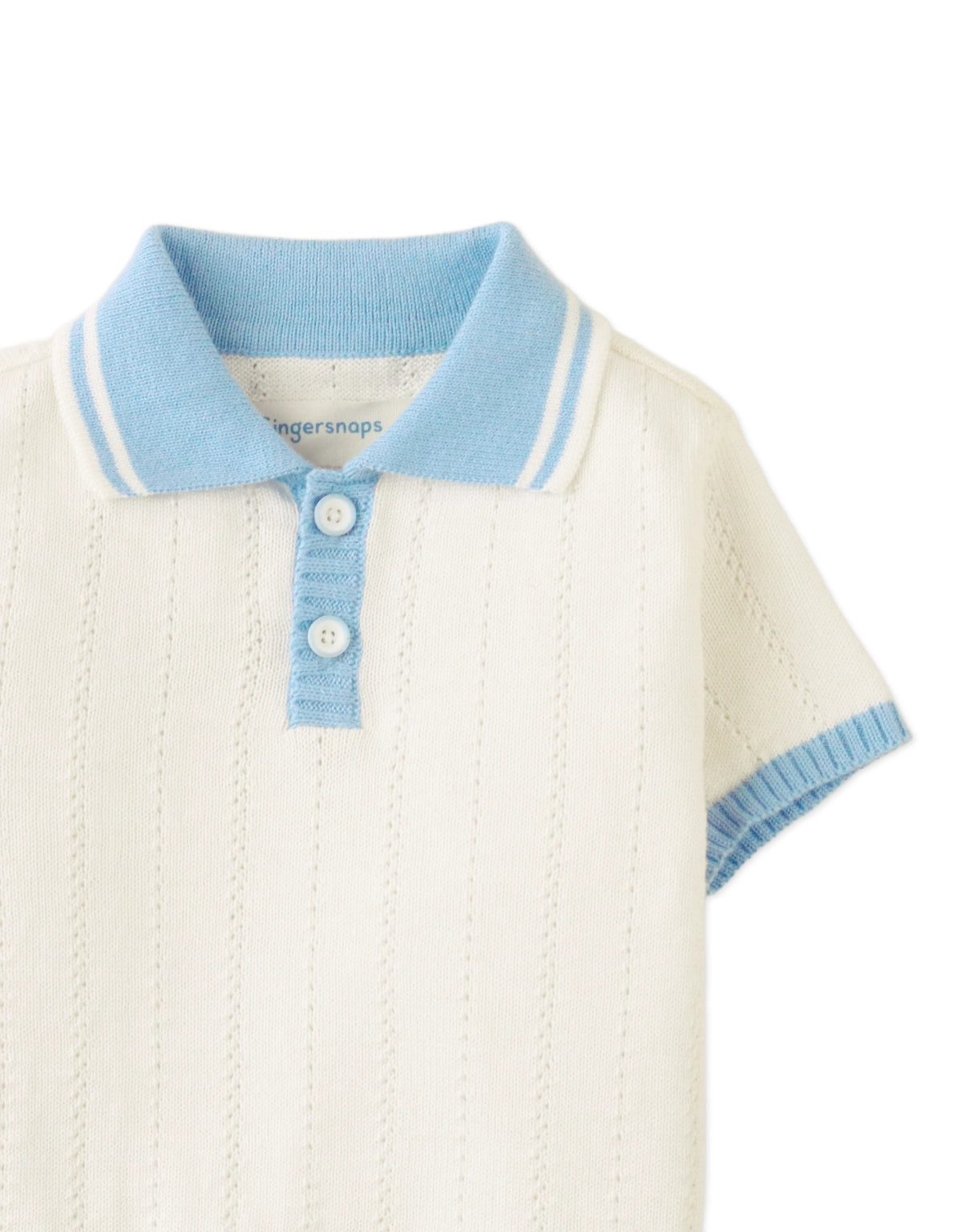 BABY LUCIAN POLO SHIRT WITH CONTRAST COLLAR, CUFFS, PLACKET, AND HEM