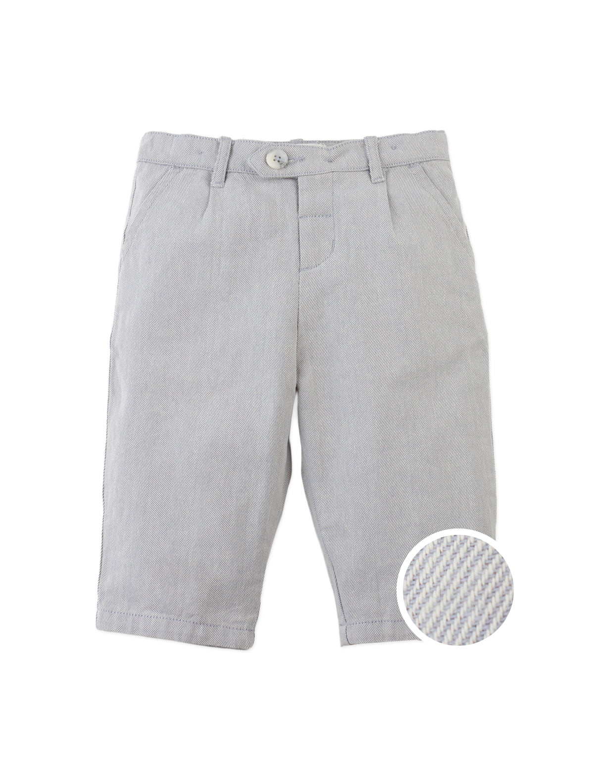 BABY SEBASTIAN TAPERED PANTS WITH HERRINGBONE PATTERN