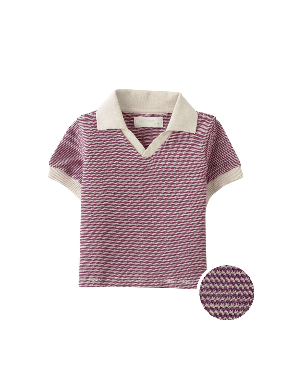Baby Lancel Striped Piqué Polo Shirt