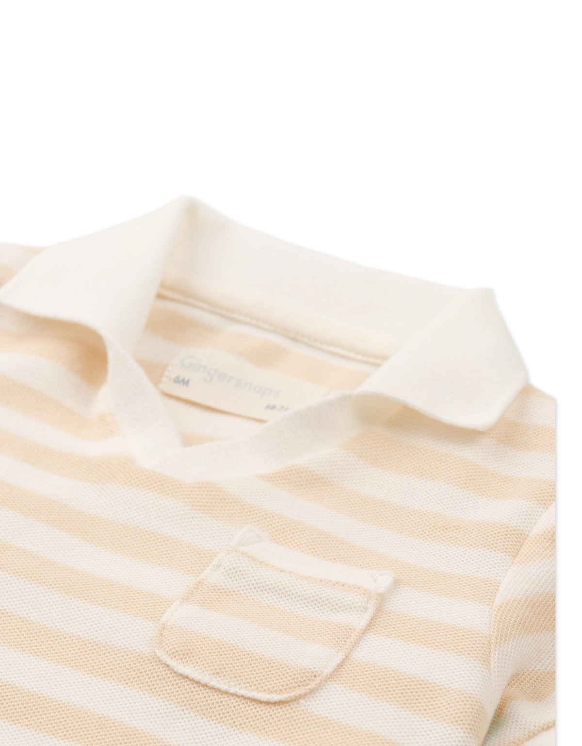 BABY PATRICK STRIPED PIQUE KNIT POLO SHIRT WITH POCKET