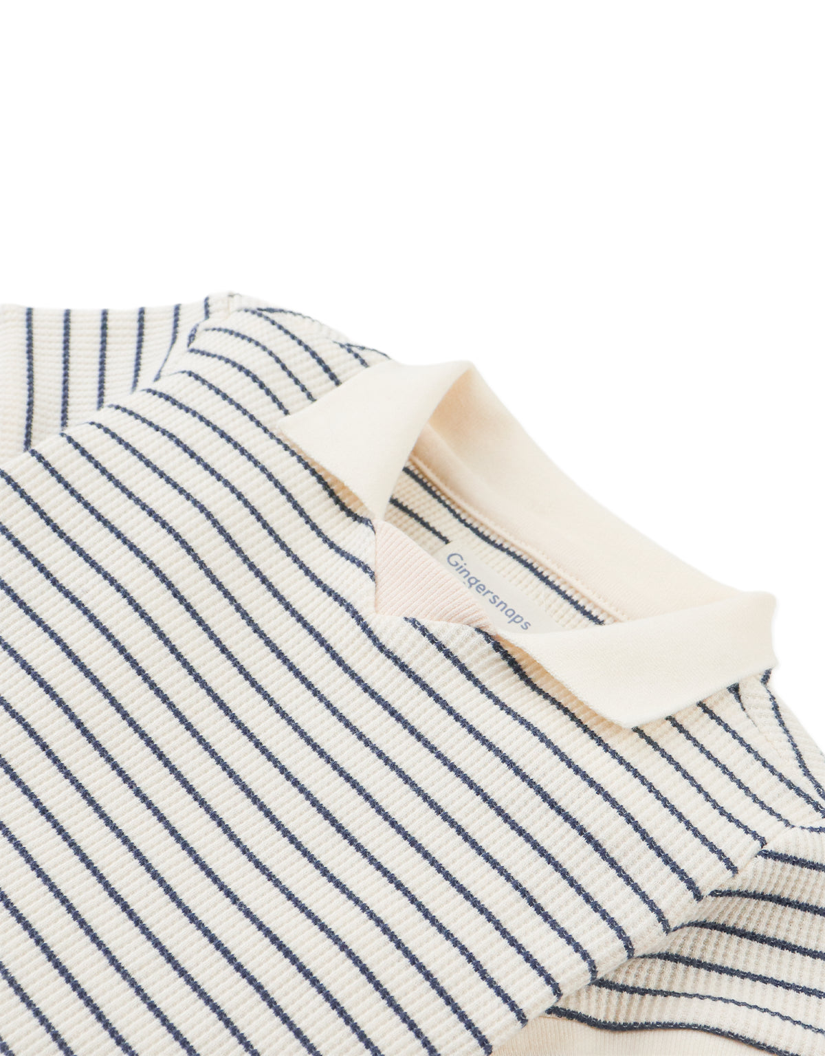 BABY CYRIL POLO SHIRT WITH STRIPED WAFFLE-KNIT PATTERN