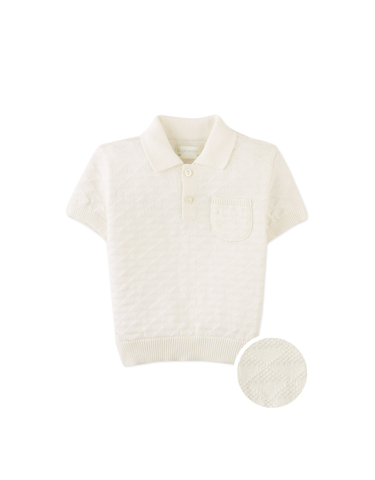 Baby Jerome Triangle Polo Shirt with Ribbed Cuffs