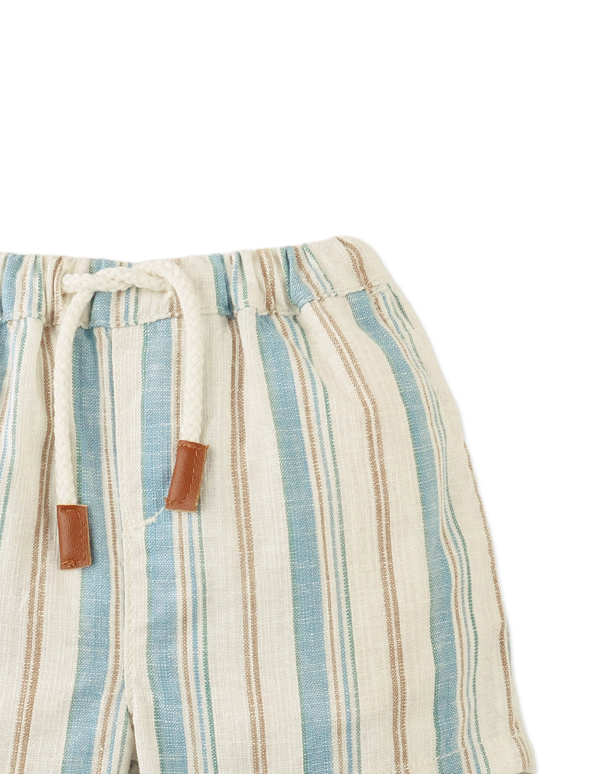 BABY AUGUST STRIPED DRAWSTRING PULL-ON SHORTS