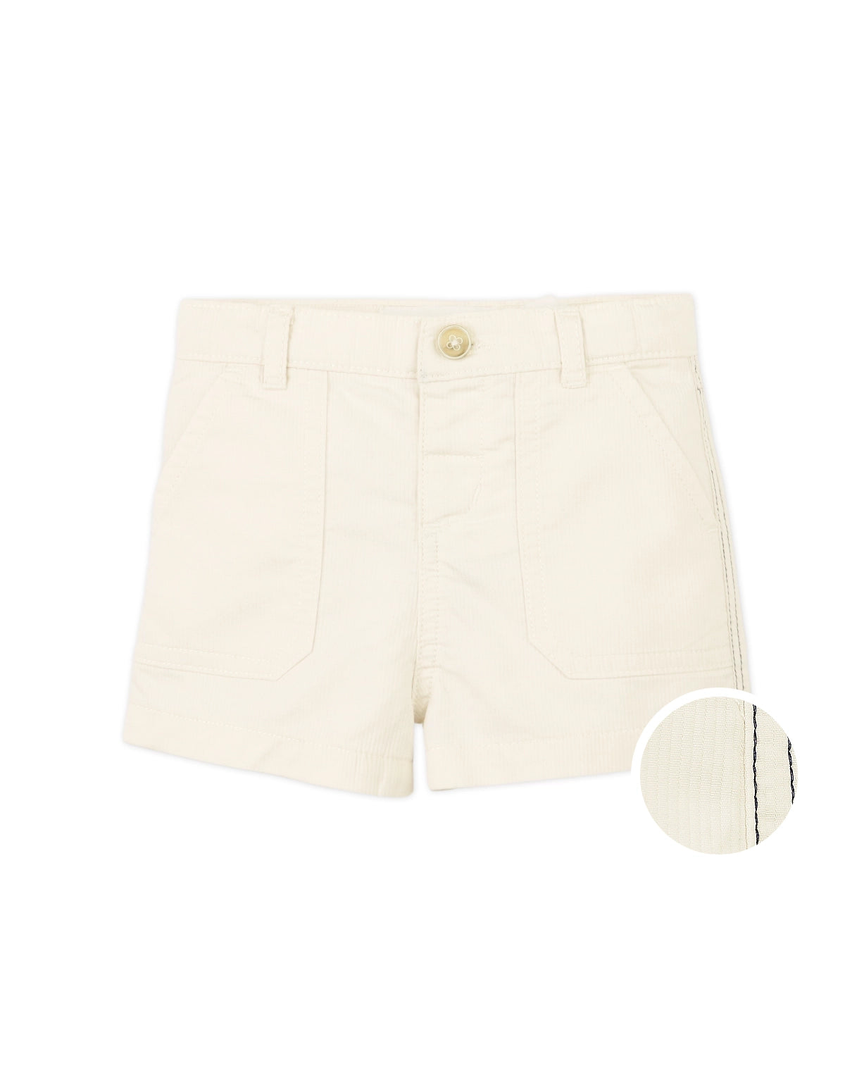 BABY BARRY SHORTS WITH PATCH POCKET AND CONTRAST STITCHING