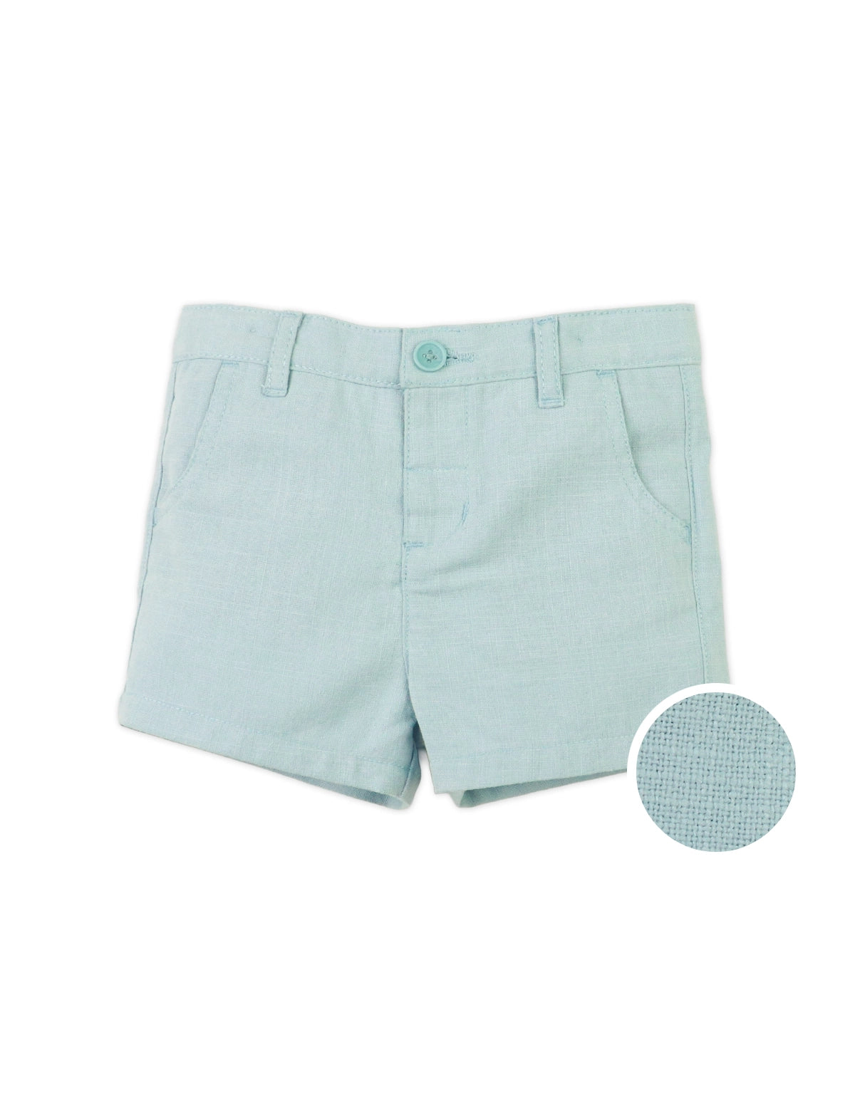 BABY ROY LINEN SHORTS WITH BACK WELT POCKET