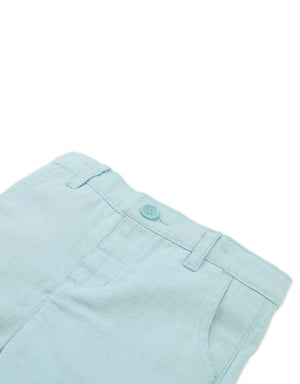 Baby Roy Linen Shorts With Back Welt Pocket style detail
