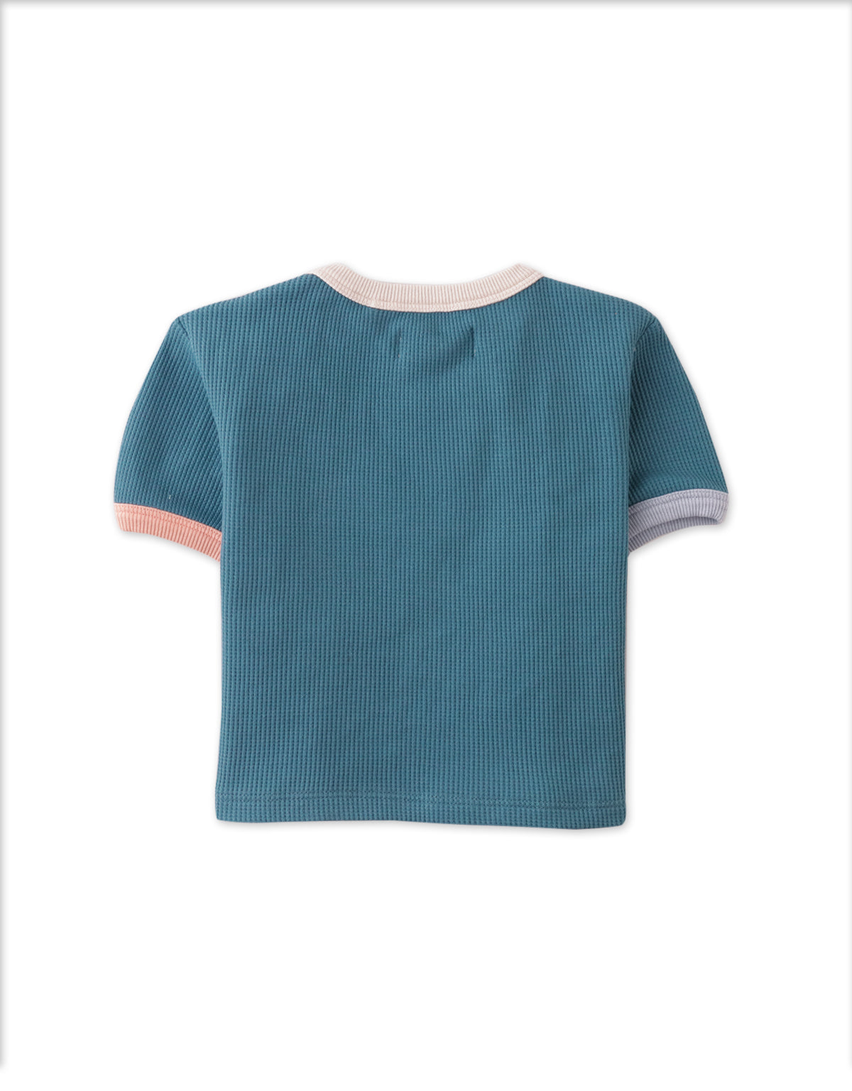 BABY BASTIAN WAFFLE JERSEY TEE WITH APPLIQUE