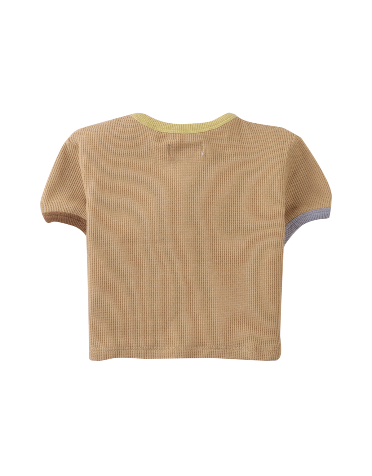BABY BASTIAN WAFFLE JERSEY TEE WITH APPLIQUE