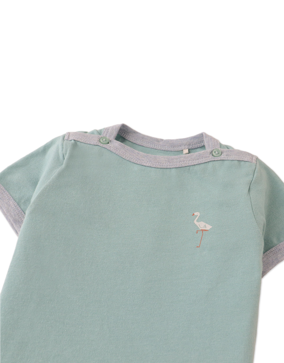 BABY RUPERT PRINTED TEE WITH CONTRAST RIBBING