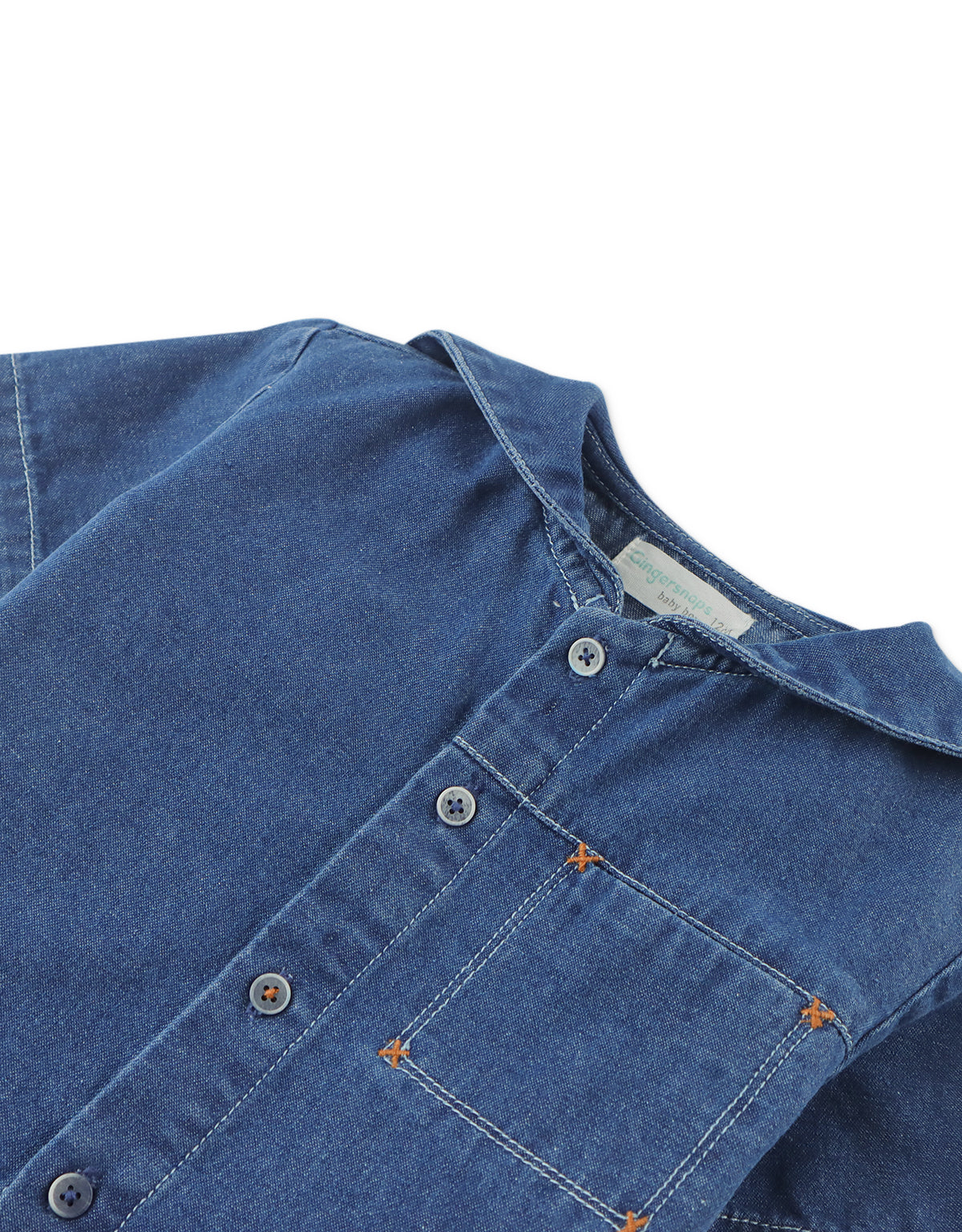 BABY ROMEO BUTTON-DOWN SHIRT WITH SAILOR COLLAR