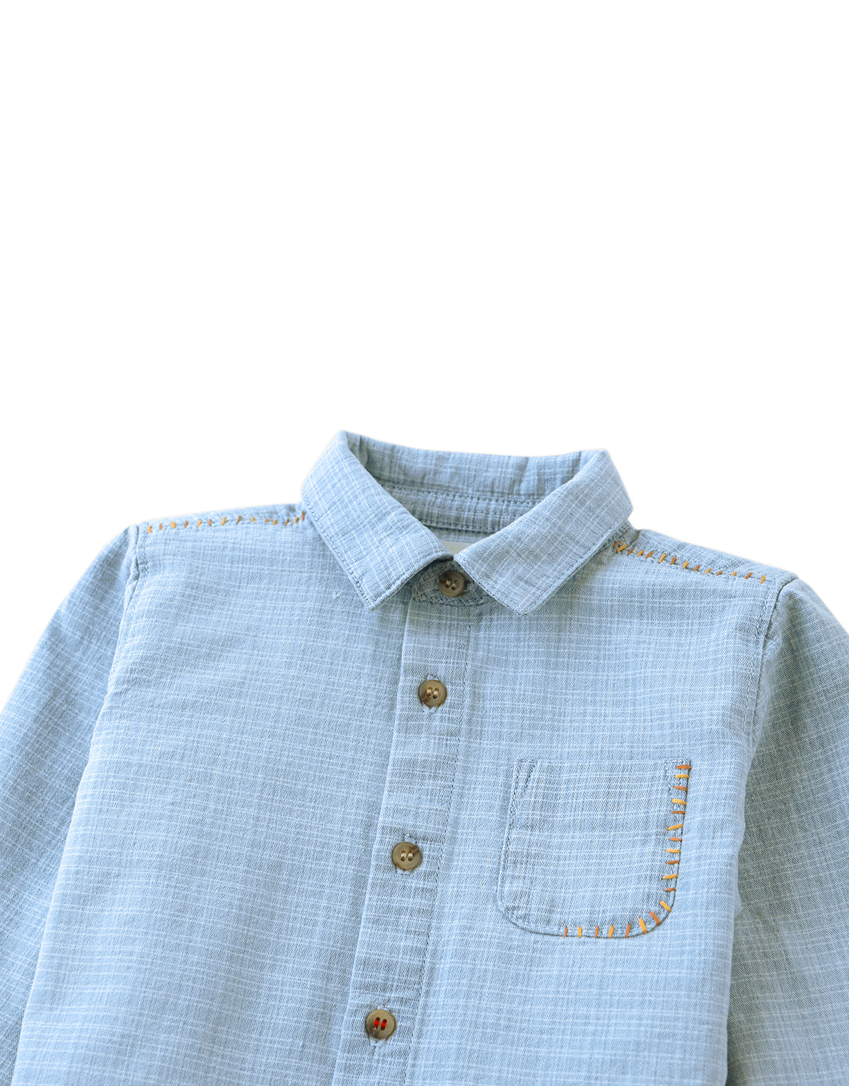 Baby Julius Washed Denim Shirt with Contrast Thread