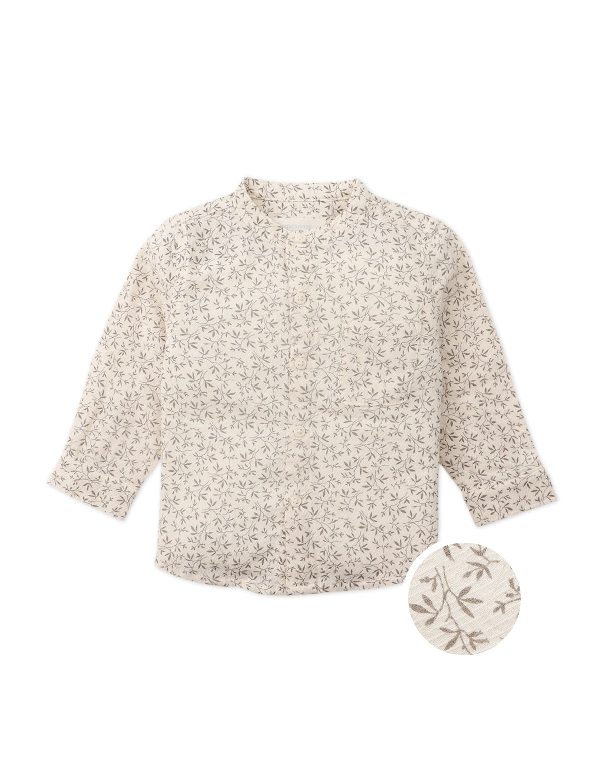 BABY KAREEM PRINTED MANDARIN COLLARED SHIRT