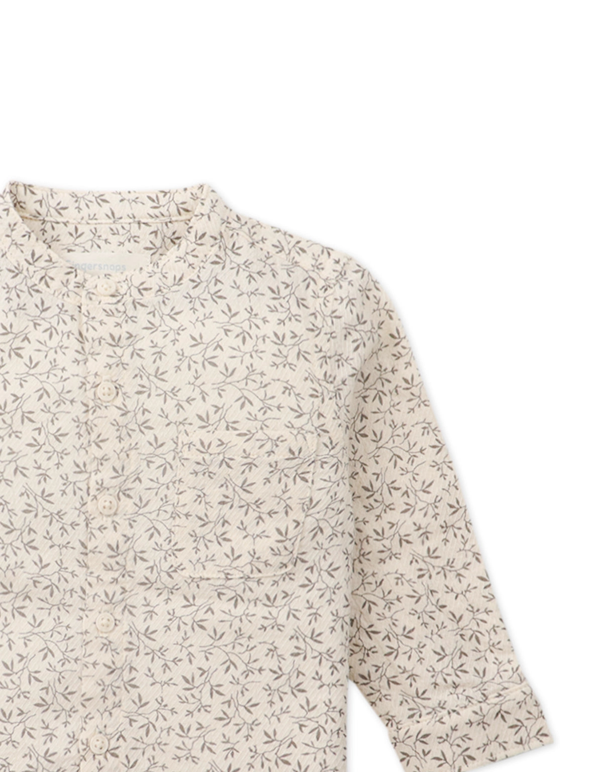 BABY KAREEM PRINTED MANDARIN COLLARED SHIRT