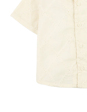Baby Wilt Diamond Eyelet Embroidered Shirt style detail