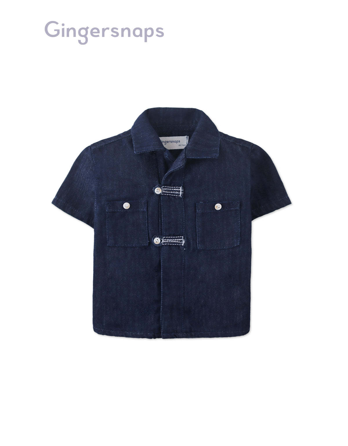 Baby Sidney Denim Shirt With Chinese- Style Buttons product photo