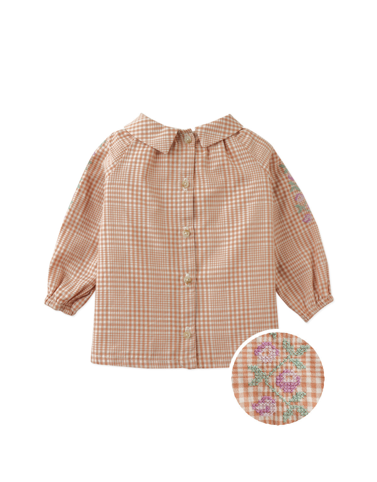 BABY WREN RAGLAN TOP BAUER WITH EMBROIDERED SLEEVES