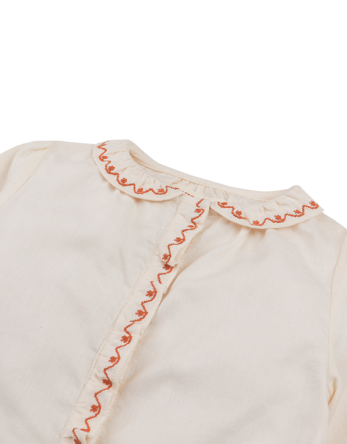 BABY SARAH LONG SLEEVES BLOUSE OFFWHITE WITH EMBROIDERY AND RUFFLES