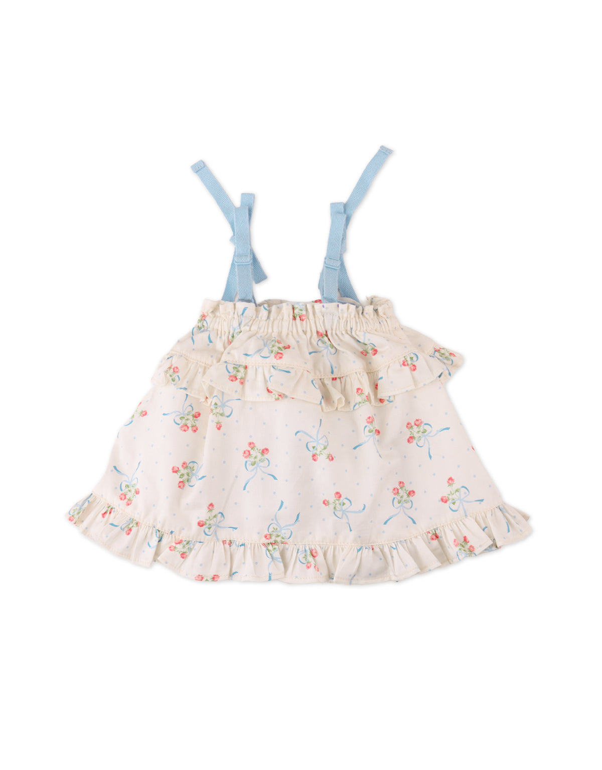 BABY LILLIA PRINTED BLOUSE WITH RUFFLES AND TIE DETAILS